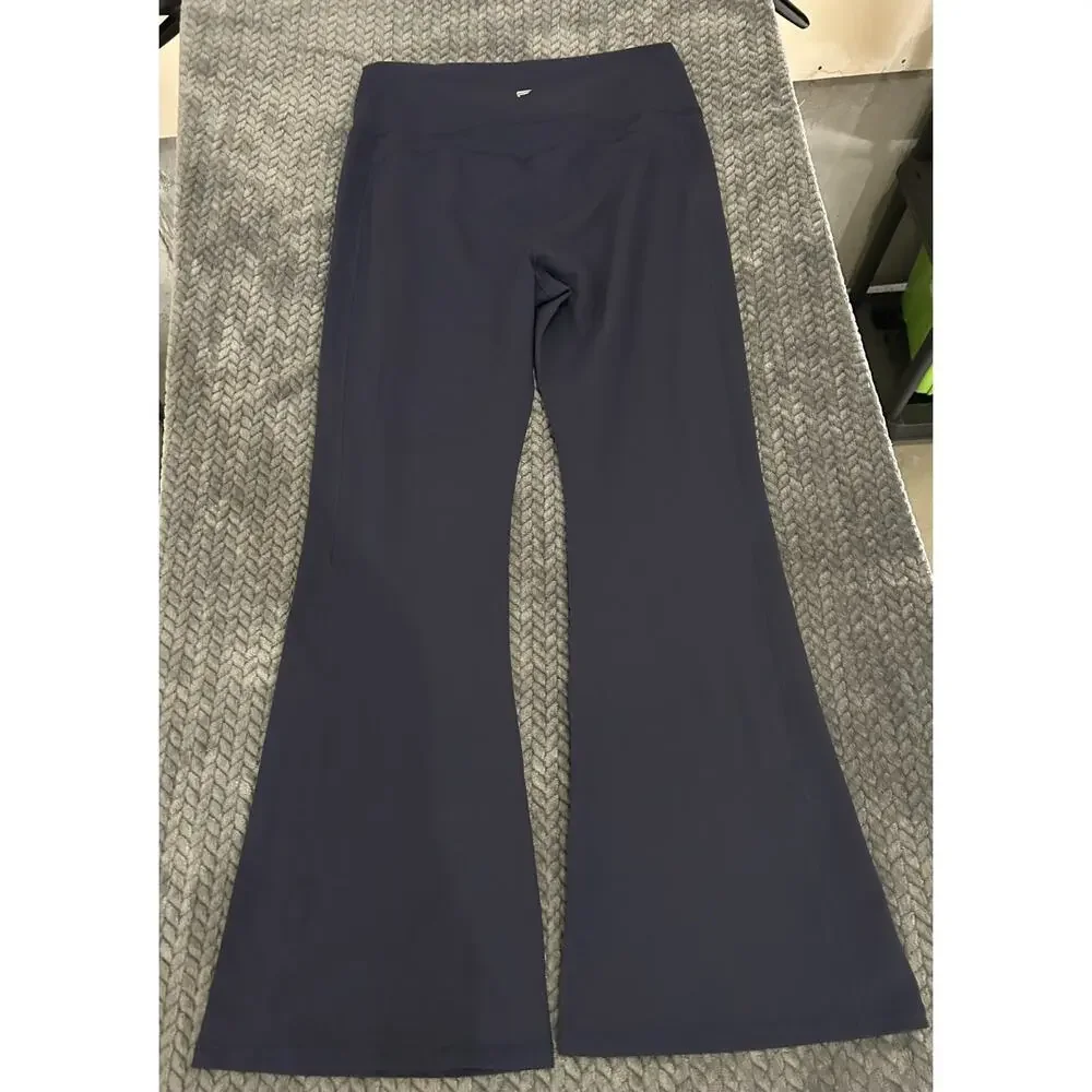 Fabletics Kick Flare Pants Womens 2XL Navy Blue High Rise NWT - Picture 2 of 7